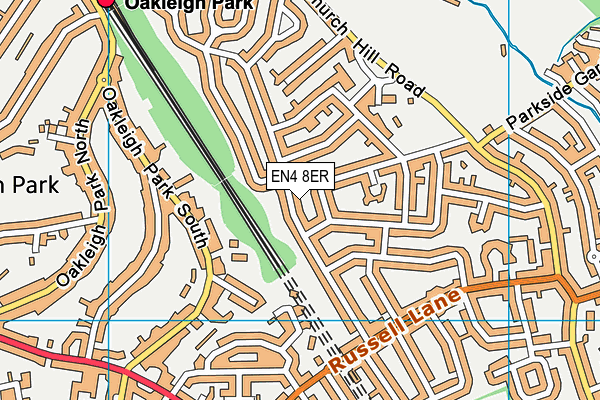 EN4 8ER map - OS VectorMap District (Ordnance Survey)