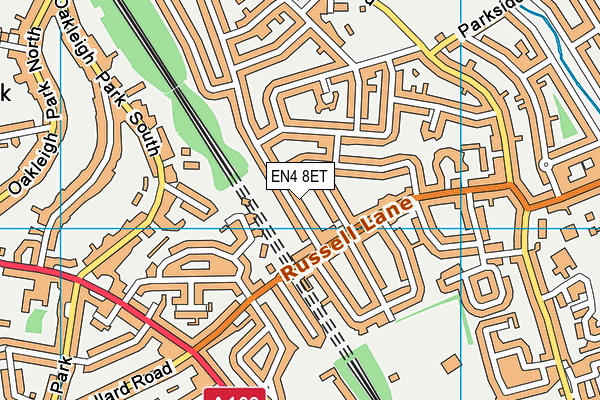 EN4 8ET map - OS VectorMap District (Ordnance Survey)