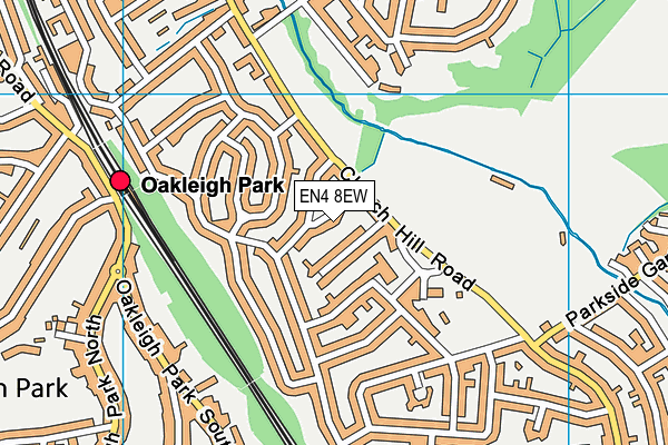 EN4 8EW map - OS VectorMap District (Ordnance Survey)