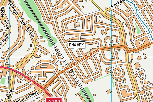 EN4 8EX map - OS VectorMap District (Ordnance Survey)