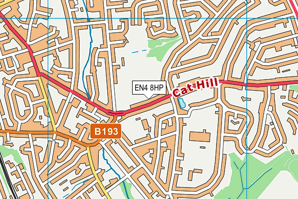 EN4 8HP map - OS VectorMap District (Ordnance Survey)