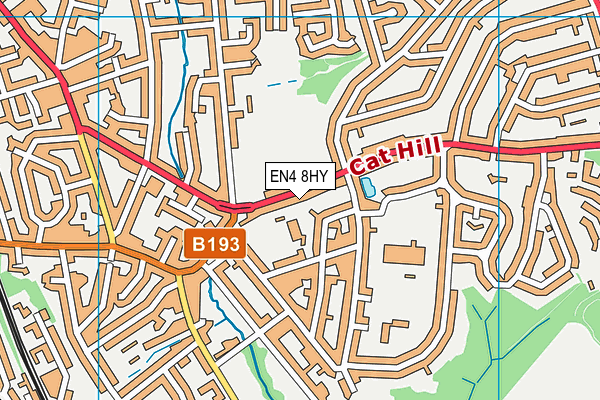 EN4 8HY map - OS VectorMap District (Ordnance Survey)