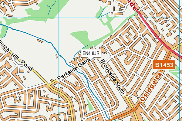 EN4 8JR map - OS VectorMap District (Ordnance Survey)