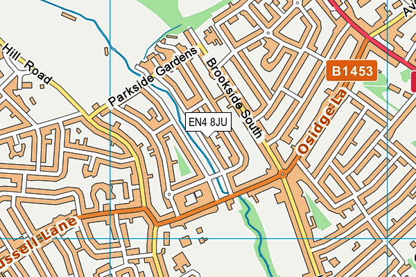 EN4 8JU map - OS VectorMap District (Ordnance Survey)