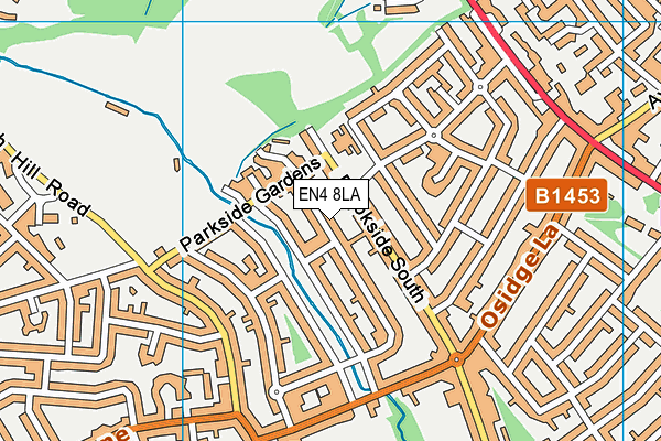 EN4 8LA map - OS VectorMap District (Ordnance Survey)