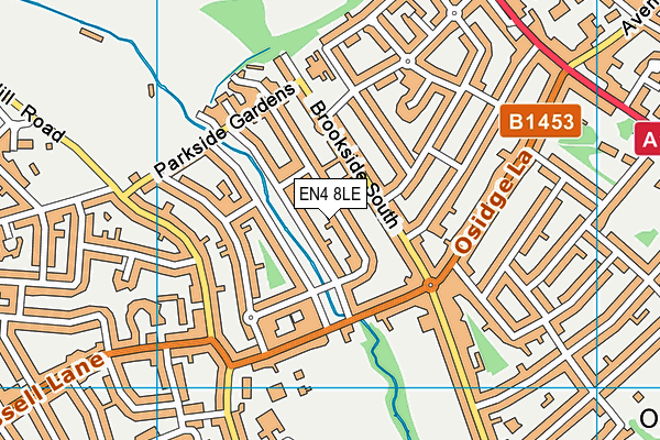 EN4 8LE map - OS VectorMap District (Ordnance Survey)
