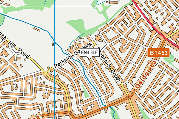 EN4 8LF map - OS VectorMap District (Ordnance Survey)
