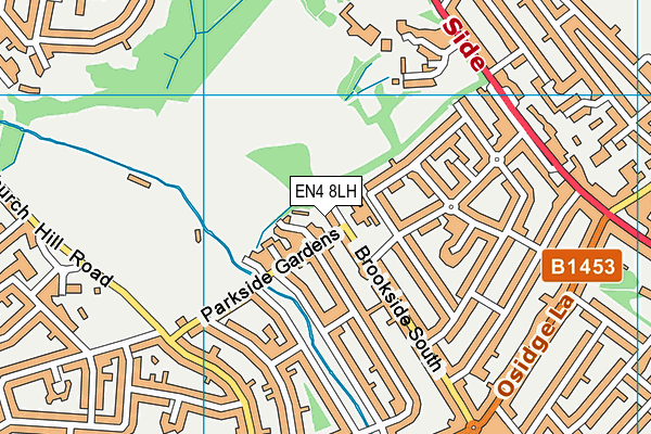 EN4 8LH map - OS VectorMap District (Ordnance Survey)