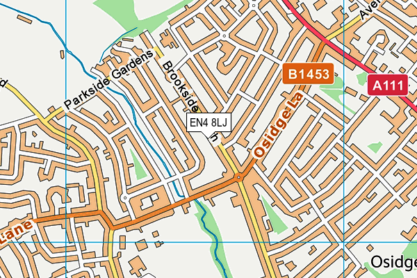 EN4 8LJ map - OS VectorMap District (Ordnance Survey)