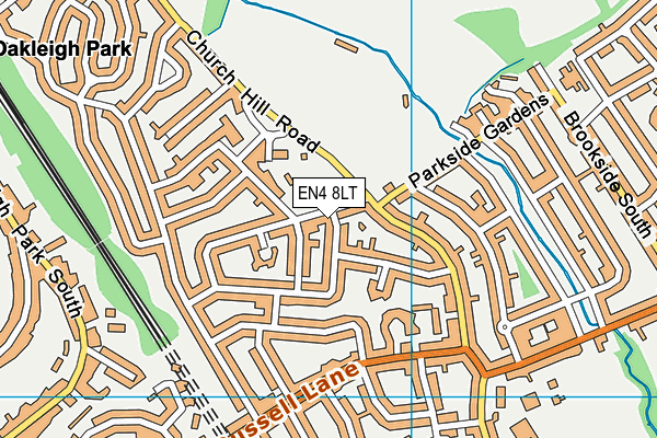 EN4 8LT map - OS VectorMap District (Ordnance Survey)