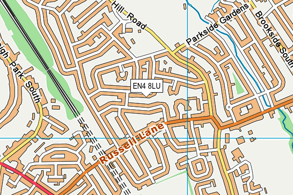 EN4 8LU map - OS VectorMap District (Ordnance Survey)
