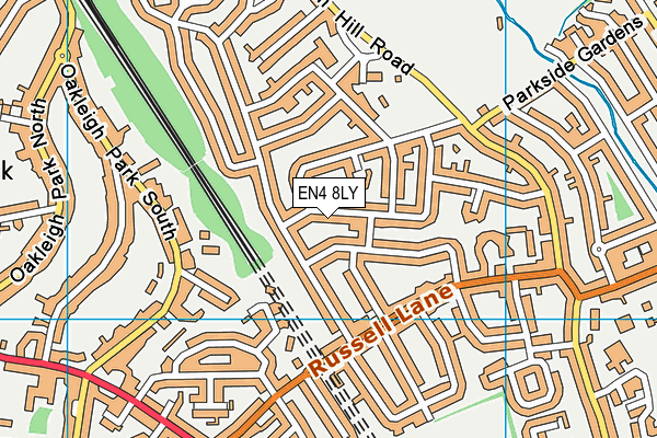 EN4 8LY map - OS VectorMap District (Ordnance Survey)