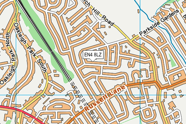 EN4 8LZ map - OS VectorMap District (Ordnance Survey)