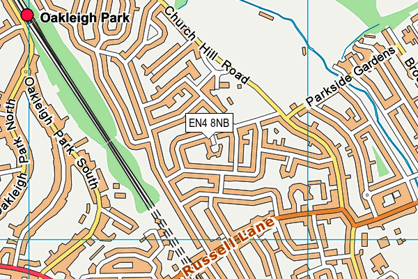 EN4 8NB map - OS VectorMap District (Ordnance Survey)