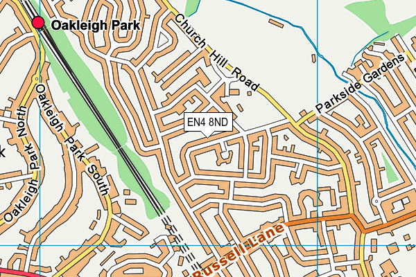 EN4 8ND map - OS VectorMap District (Ordnance Survey)