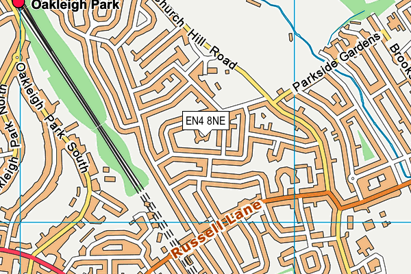 EN4 8NE map - OS VectorMap District (Ordnance Survey)