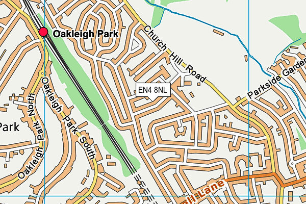 EN4 8NL map - OS VectorMap District (Ordnance Survey)