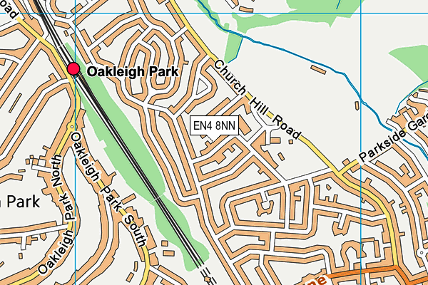 Church Hill School map (EN4 8NN) - OS VectorMap District (Ordnance Survey)
