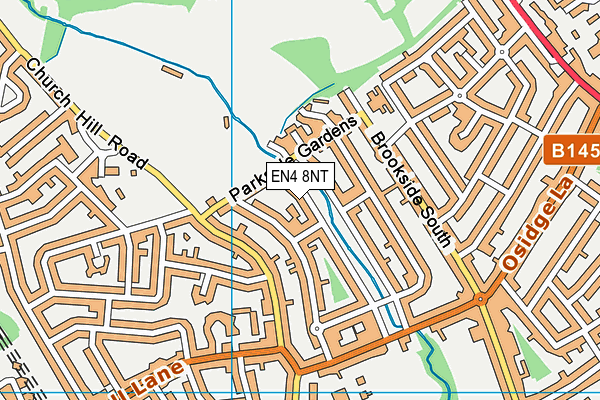 EN4 8NT map - OS VectorMap District (Ordnance Survey)