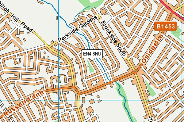 EN4 8NU map - OS VectorMap District (Ordnance Survey)