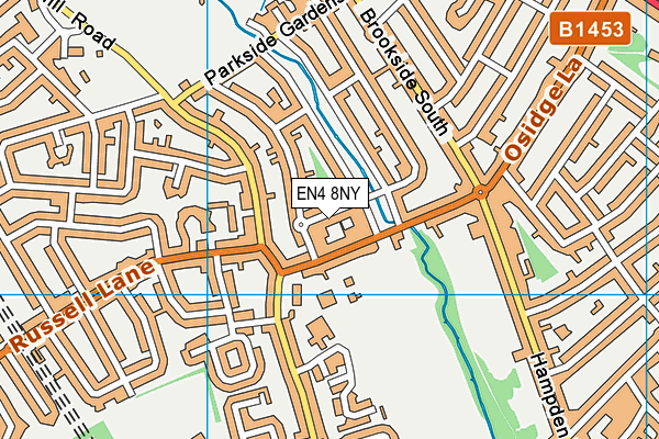 EN4 8NY map - OS VectorMap District (Ordnance Survey)