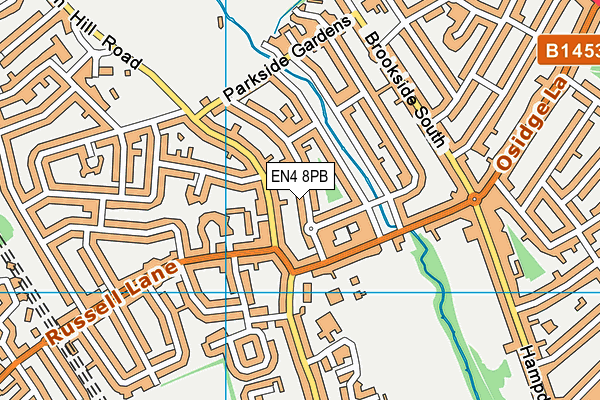 EN4 8PB map - OS VectorMap District (Ordnance Survey)