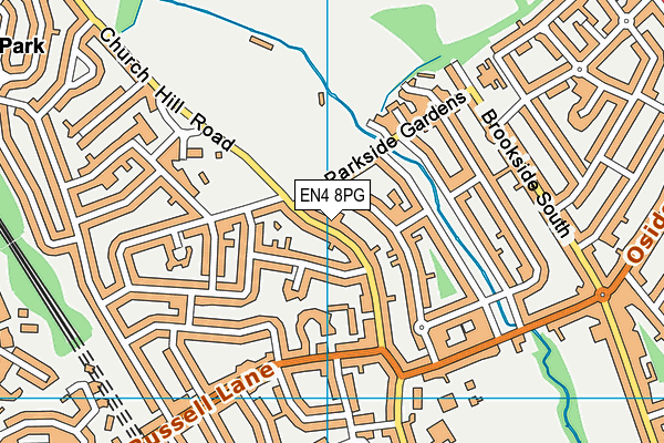 EN4 8PG map - OS VectorMap District (Ordnance Survey)
