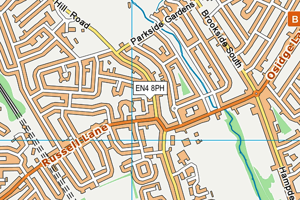 EN4 8PH map - OS VectorMap District (Ordnance Survey)