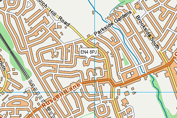 EN4 8PJ map - OS VectorMap District (Ordnance Survey)