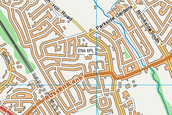 EN4 8PL map - OS VectorMap District (Ordnance Survey)