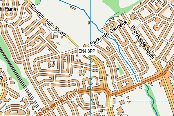 EN4 8PP map - OS VectorMap District (Ordnance Survey)