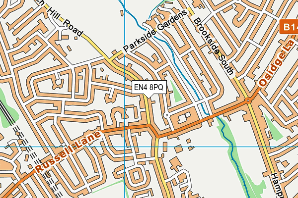 EN4 8PQ map - OS VectorMap District (Ordnance Survey)