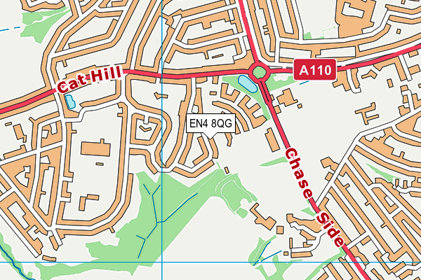 EN4 8QG map - OS VectorMap District (Ordnance Survey)