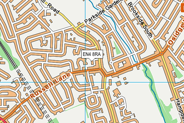 EN4 8RA map - OS VectorMap District (Ordnance Survey)
