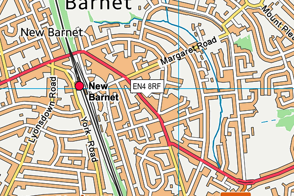 EN4 8RF map - OS VectorMap District (Ordnance Survey)