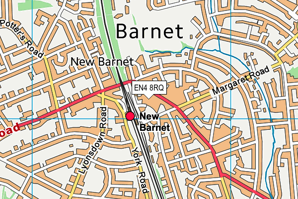 Puregym (New Barnet) map (EN4 8RQ) - OS VectorMap District (Ordnance Survey)