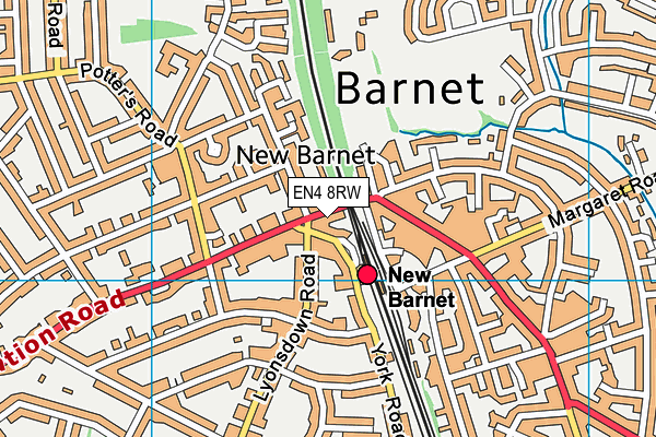 La Fitness (New Barnet) (Closed) map (EN4 8RW) - OS VectorMap District (Ordnance Survey)