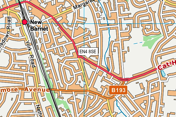 EN4 8SE map - OS VectorMap District (Ordnance Survey)