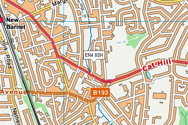 EN4 8SH map - OS VectorMap District (Ordnance Survey)