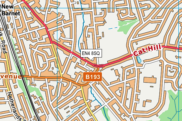 EN4 8SQ map - OS VectorMap District (Ordnance Survey)