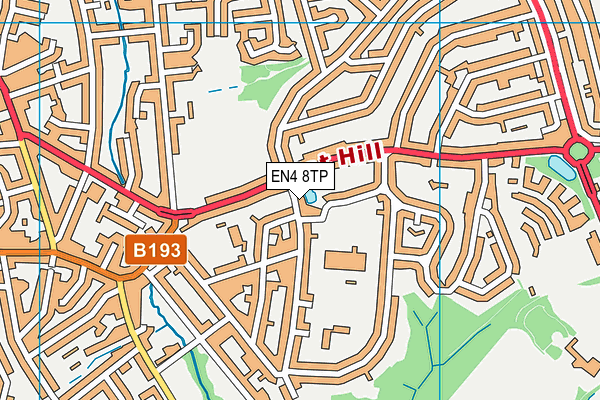 EN4 8TP map - OS VectorMap District (Ordnance Survey)