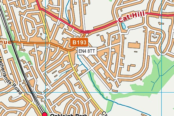 EN4 8TT map - OS VectorMap District (Ordnance Survey)