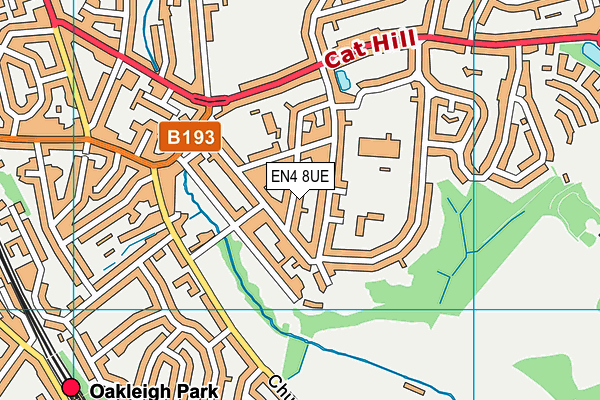 EN4 8UE map - OS VectorMap District (Ordnance Survey)