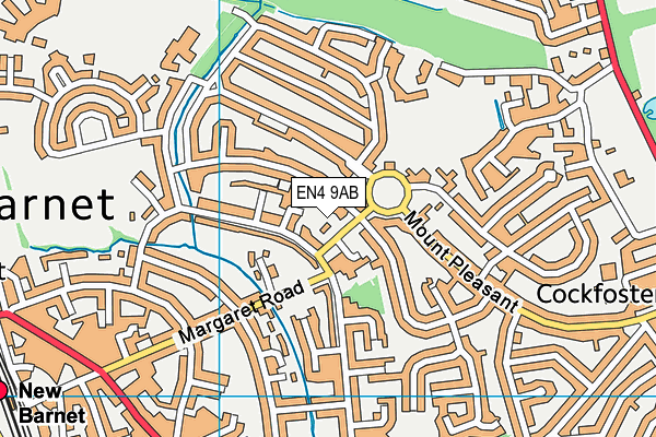 EN4 9AB map - OS VectorMap District (Ordnance Survey)
