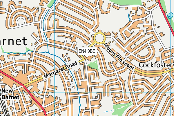 EN4 9BE map - OS VectorMap District (Ordnance Survey)