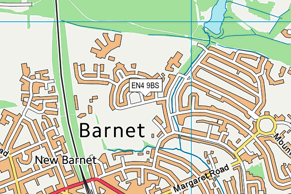New Barnet Leisure Centre map (EN4 9BS) - OS VectorMap District (Ordnance Survey)