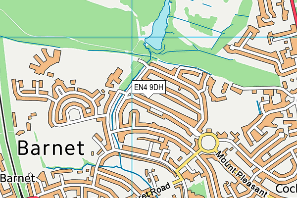 EN4 9DH map - OS VectorMap District (Ordnance Survey)