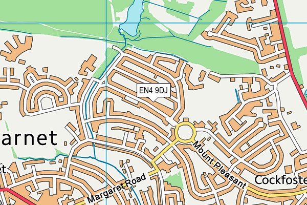 EN4 9DJ map - OS VectorMap District (Ordnance Survey)