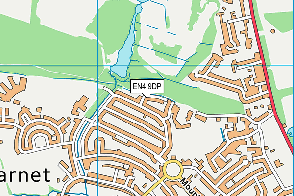 EN4 9DP map - OS VectorMap District (Ordnance Survey)