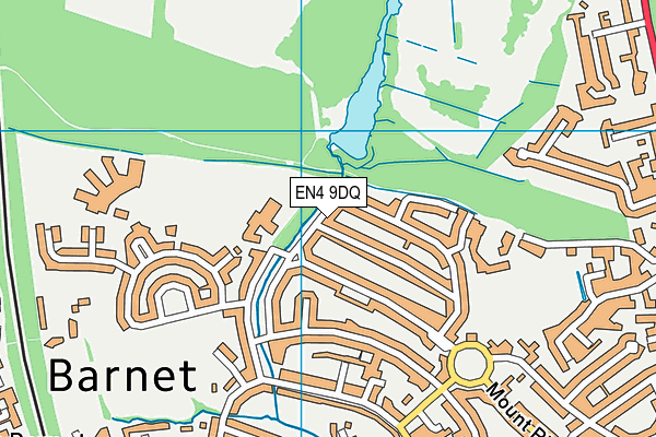 EN4 9DQ map - OS VectorMap District (Ordnance Survey)
